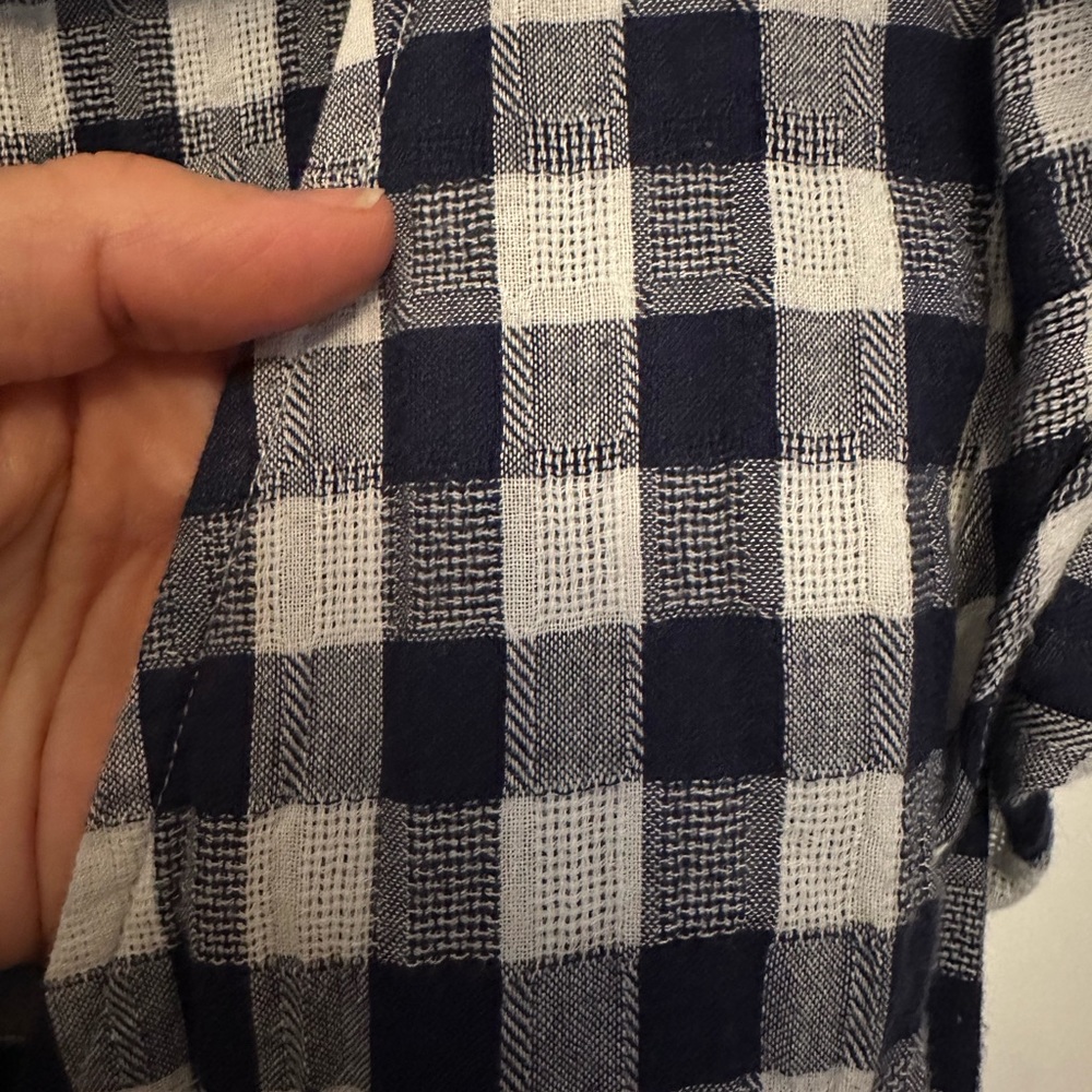 Navy & white checkered midi/maxi dress - Picture 4 of 5
